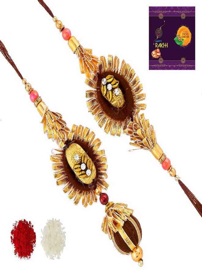 طقم زوج RA-Rock Brown Flawer لـ Bhaiya Bhabhi (ARR211120)