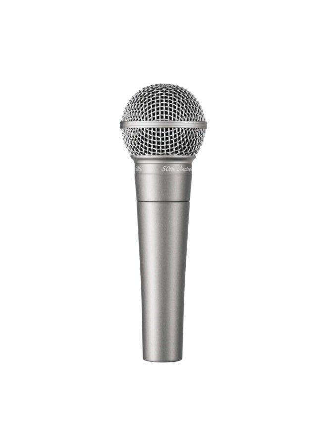 Shure SM58 Dynamic Vocal Unidirectional Wired Microphone - Clear, Warm Sound - Ideal for Singers and Live Performances - Professional Recording - Professional Design - High Quality - Silver  - Image 1