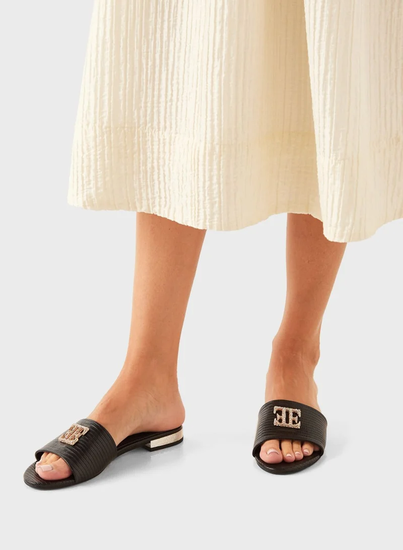 ELLE Open Toe Flat Sandals
