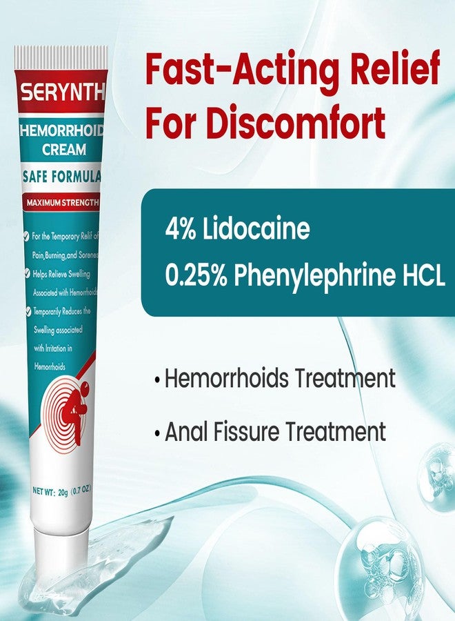 SERYNTH Hemorrhoid & Fissure Ointment, Hemorrhoid Treatment and Hemorrhoid Cream, Fast Acting Relief of Pain, Swelling, Burning, and Itching (0.7 oz. - Image 2