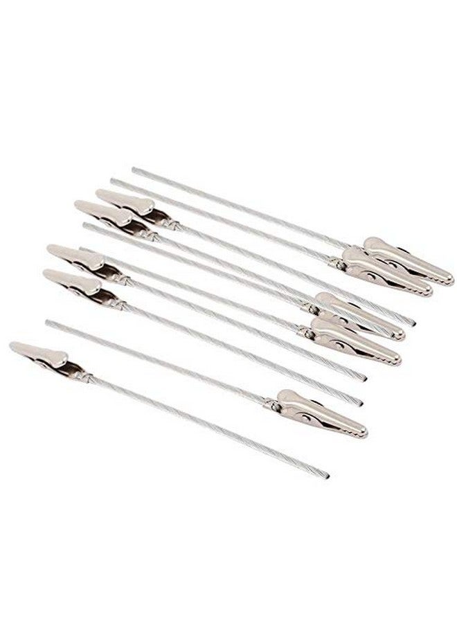 Topxome 50pcs/Set Metal Wire Alligator Clamp Long-Tailed Alligator Metal Clip for DIY Card Photo Memo Clip Holder(10cm) - Image 1
