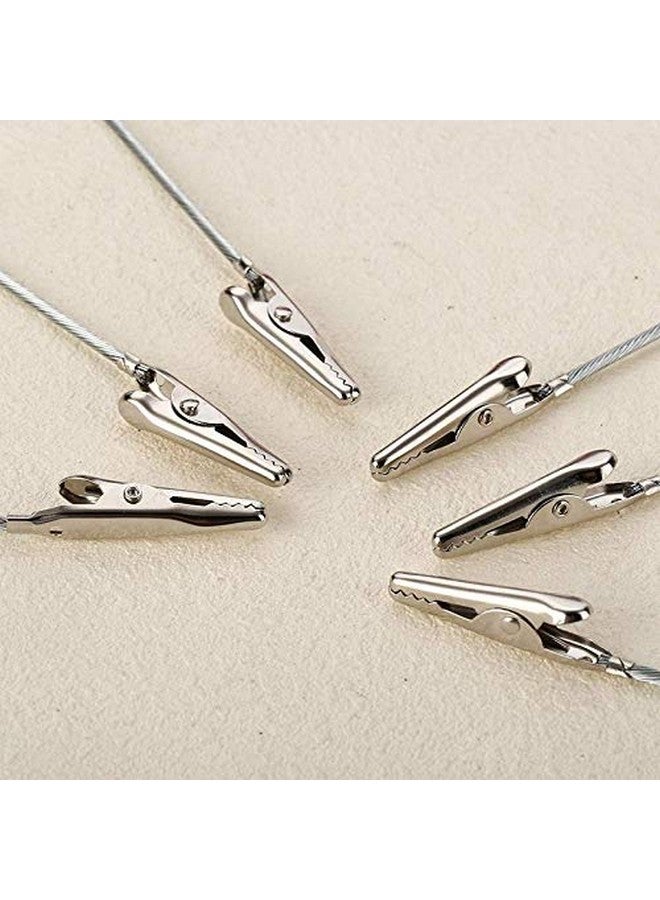 Topxome 50pcs/Set Metal Wire Alligator Clamp Long-Tailed Alligator Metal Clip for DIY Card Photo Memo Clip Holder(10cm) - Image 5