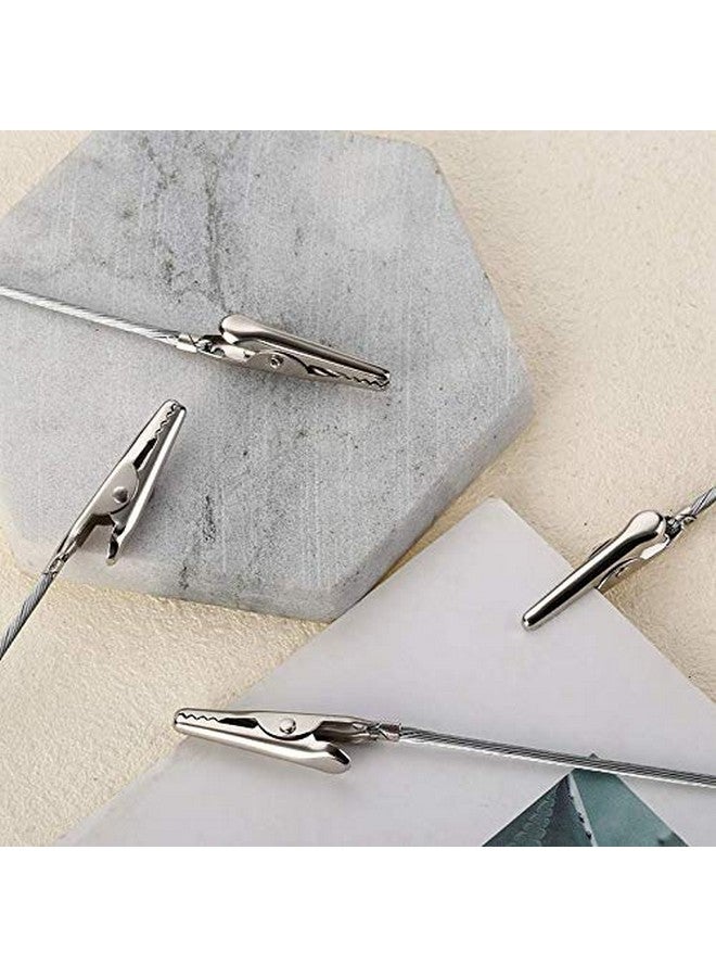 Topxome 50pcs/Set Metal Wire Alligator Clamp Long-Tailed Alligator Metal Clip for DIY Card Photo Memo Clip Holder(10cm) - Image 3