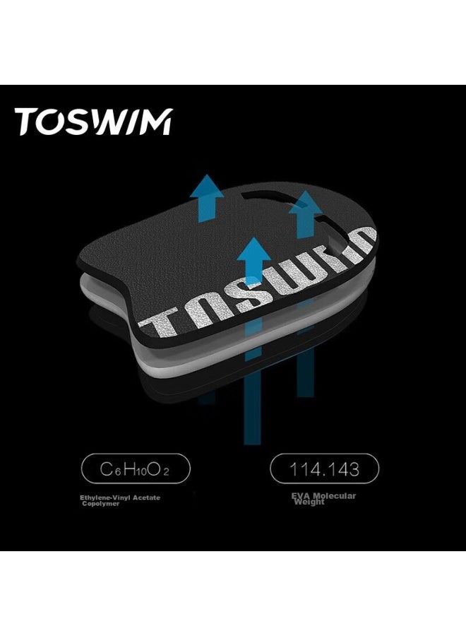 Toswim Swimming Training Board Float For Adults Beginners Swimming Equipment Back Float Freestyle Kickboard Deep Black - Image 4