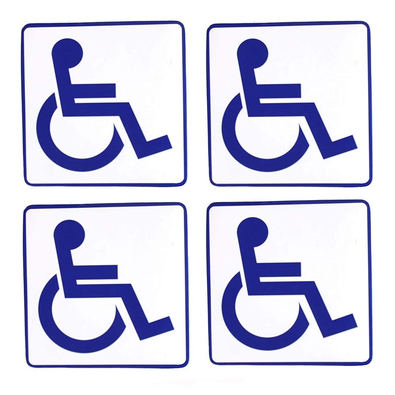 eSplanade Handicap Disabled Wheelchair Signs Sticker Decal - Easy to Mount Weather Resistant Long Lasting Ink (Size -5.5"x5.5") - Image 5