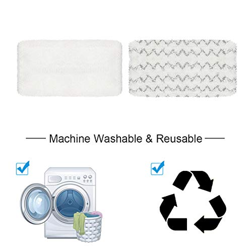 Wisorder 4 Pack Steam Mop Pads for Bissell Symphony 1252 1606670 1543 1652 1132 1530 11326 Vacuum and Steam Mop, Bissell 2747A Replacement Pads, Bissel Symphony Pet Mop Pads, Microfiber Washable & Reusable - Image 5