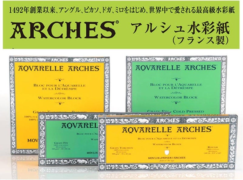 ARCHES Hot Pressed Watercolour Paper Block - 23 x 31 cm, 300 gsm, Natural White, Pack of 20 Sheets - Image 4