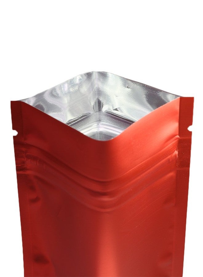 QQ Studio 100 Double-Sided Matte Red Zip Top Bags w/Tear Notch (7.5x10cm (2.9x3.9"), Red) - Image 4