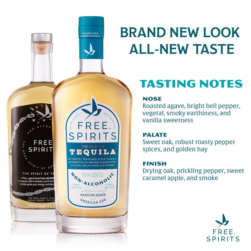 Free Spirits - Non-Alcoholic Tequila Alternative - Award-Winning - The Spirit of Tequila - Low Calorie, Low Sugar, Vegan, Gluten-Free, Mood Lifting Vitamins -750ml - Image 3