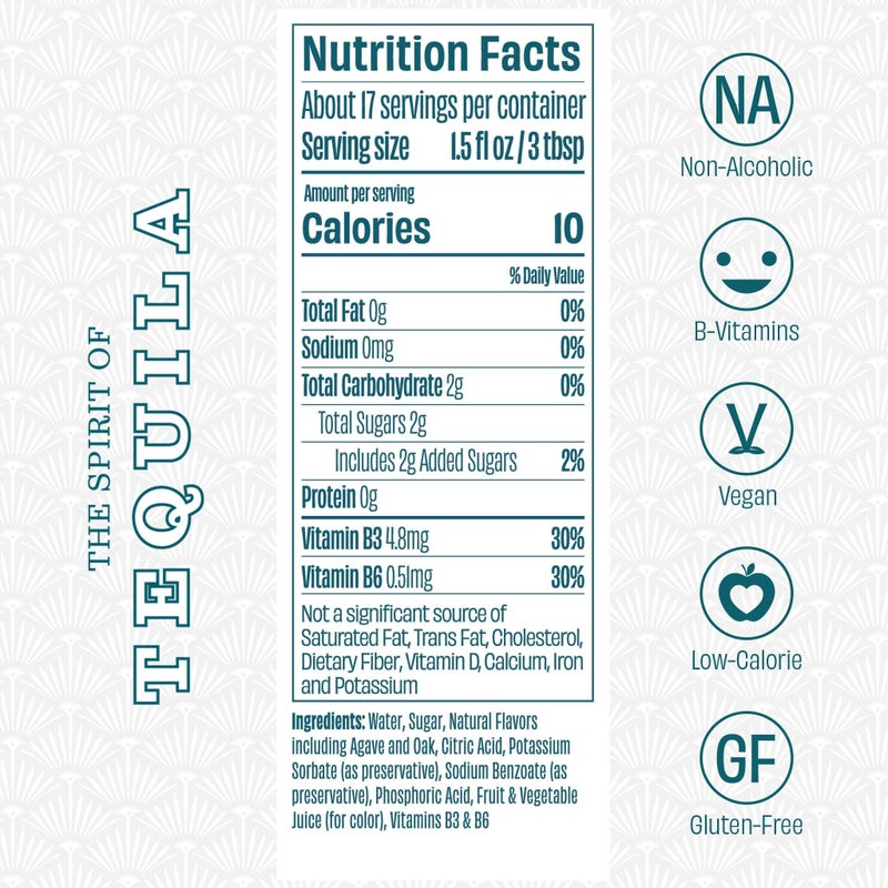 Free Spirits - Non-Alcoholic Tequila Alternative - Award-Winning - The Spirit of Tequila - Low Calorie, Low Sugar, Vegan, Gluten-Free, Mood Lifting Vitamins -750ml - Image 5