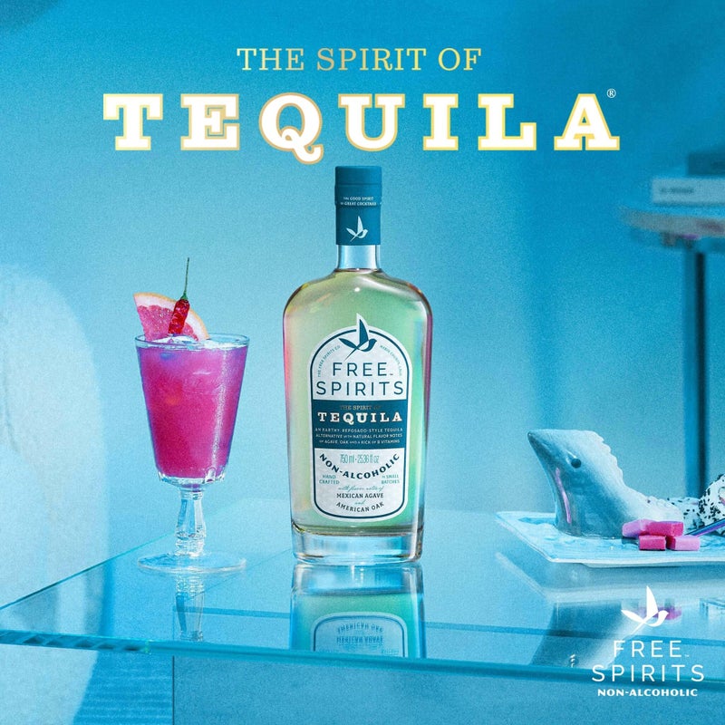 Free Spirits - Non-Alcoholic Tequila Alternative - Award-Winning - The Spirit of Tequila - Low Calorie, Low Sugar, Vegan, Gluten-Free, Mood Lifting Vitamins -750ml - Image 2