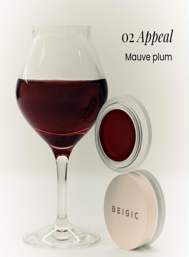 BEIGIC Flush Lip & Cheek Balm 02 Appeal - Vegan Buildable, Multiuse, Travel Sized Blush & Lip Color (0.14 fl.oz) - Mauve Plum - Image 2