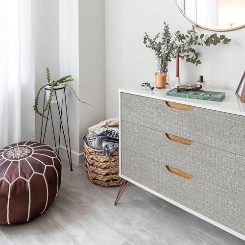 GREEWELT Grasscloth Wallpaper | Self Adhesive Textured Vinyl | Peel & Stick | Eco Style Decorative Wallpaper | 41cm x 200cm | Nature Inspired Design - Image 5
