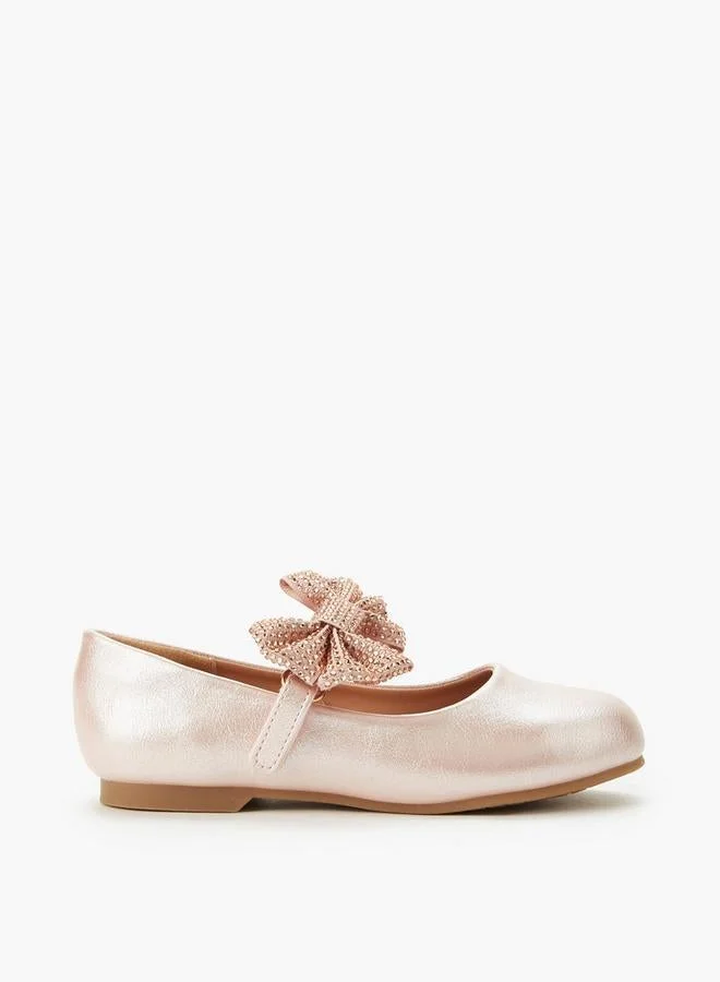 جونيورز Girls Hook & Loop Ballerina Shoes
