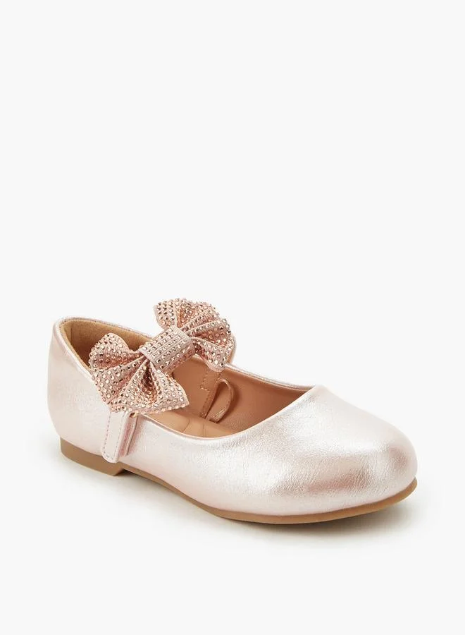 جونيورز Girls Hook & Loop Ballerina Shoes