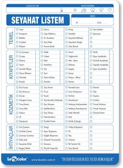 Le Color A5 Planer My Travel List 53 Pages 