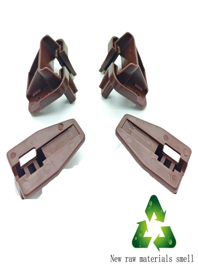 ChenYu 10sets for kenlin Drawer Slide Track Guide Glide - Replacement Parts for Dressers and Nightstands - Bottom Mount - Brown (10) - Image 3