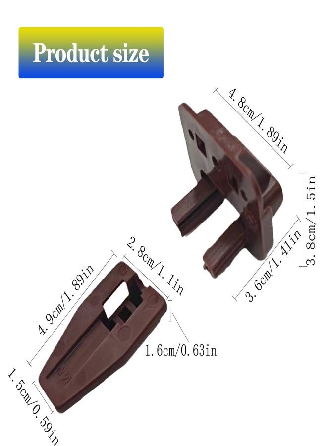 ChenYu 10sets for kenlin Drawer Slide Track Guide Glide - Replacement Parts for Dressers and Nightstands - Bottom Mount - Brown (10) - Image 2