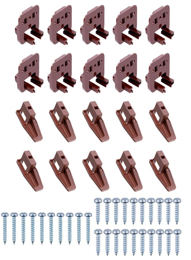 ChenYu 10sets for kenlin Drawer Slide Track Guide Glide - Replacement Parts for Dressers and Nightstands - Bottom Mount - Brown (10) - Image 1