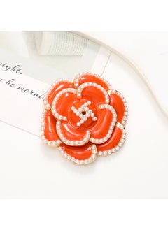 Floral Pearl Camellia Zinc Alloy Jewelry DIY Accessories D2161 drop oil camellia orange