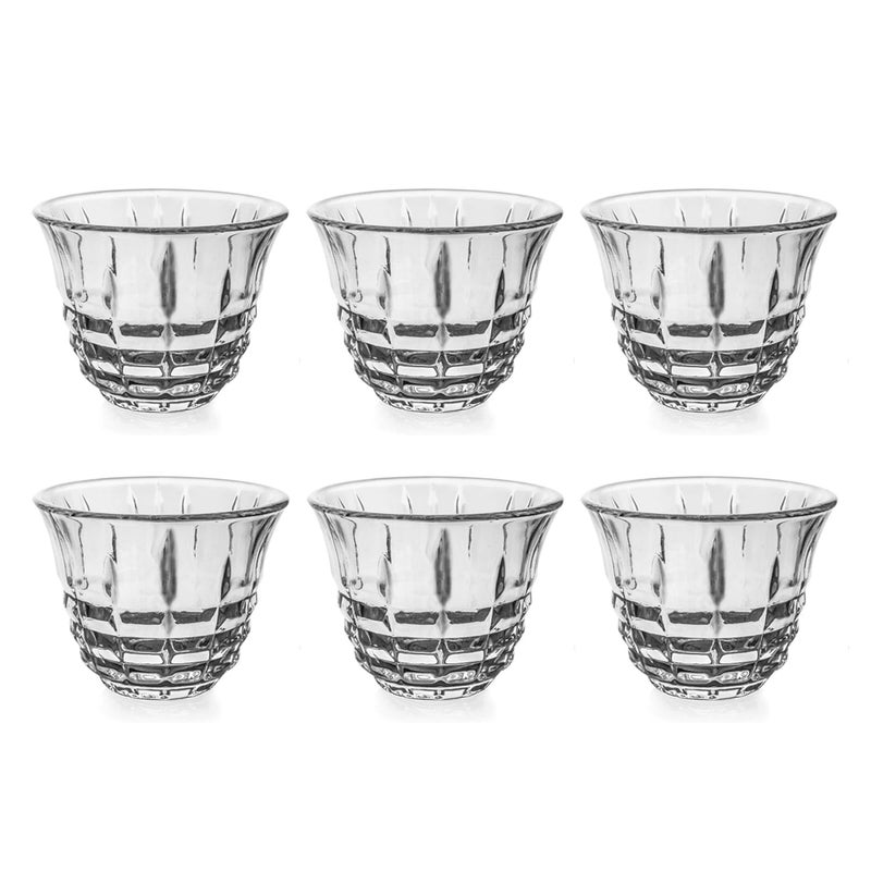 Germax Glass Cawa Cup Set, 6 Pcs, 2 oz, GER5332