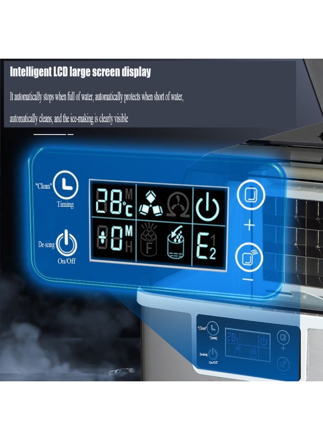 Cool Baby Countertop Ice Maker Machine, 30kg Daily Output, 150W, Stainless Steel - Image 5