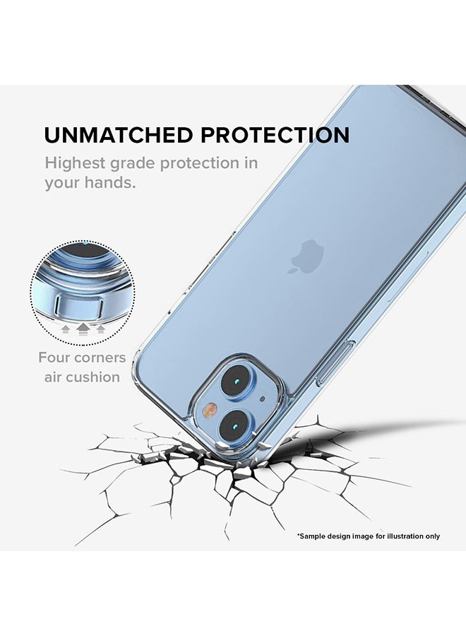 Stylizedd Classic Clear Case For iPhone 14 Pro Max, Hybrid Soft Case Thin Cover- Custom Monogram Initial Letter Floral Pattern Alphabet - U(Grey) - Image 5