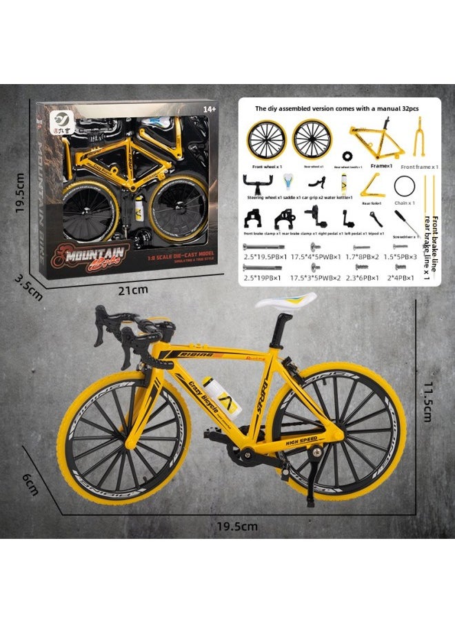 DIY Assembled Alloy Bicycle Model Special For 1: 8 Simulation Bicycle Disassembly And Assembly Model Ornaments-Color:Diy Assembled Model  Chinese Color Box  - Image 1
