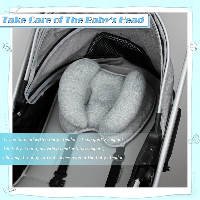 Banana Shape Baby Pillow, 2-in-1 Adjustable Head and Neck Support for Infant Toddler, for Stroller Car Seat Travel - Image 5
