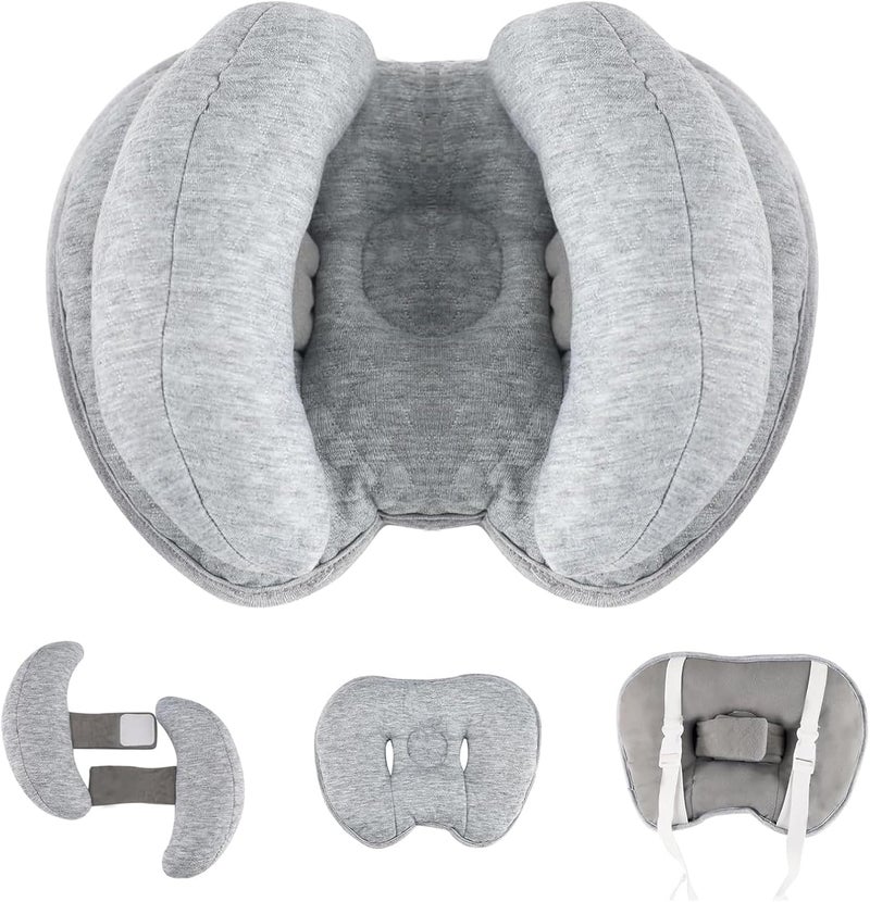 Banana Shape Baby Pillow, 2-in-1 Adjustable Head and Neck Support for Infant Toddler, for Stroller Car Seat Travel - Image 1