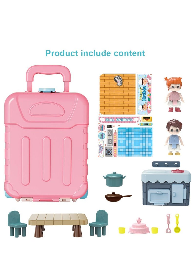 GULFLINK لعبة تعليمية للأطفال تتظاهر بالأدوار، ألعاب محاكاة للأطفال باللون الوردي - Image 5