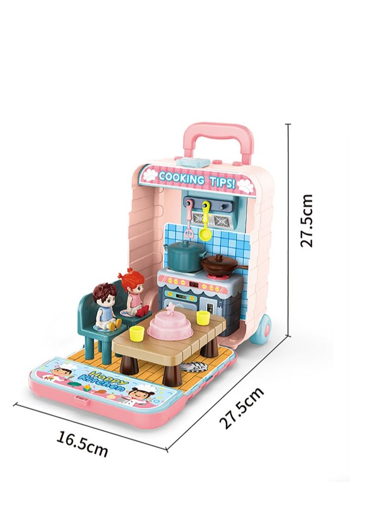 GULFLINK لعبة تعليمية للأطفال تتظاهر بالأدوار، ألعاب محاكاة للأطفال باللون الوردي - Image 3