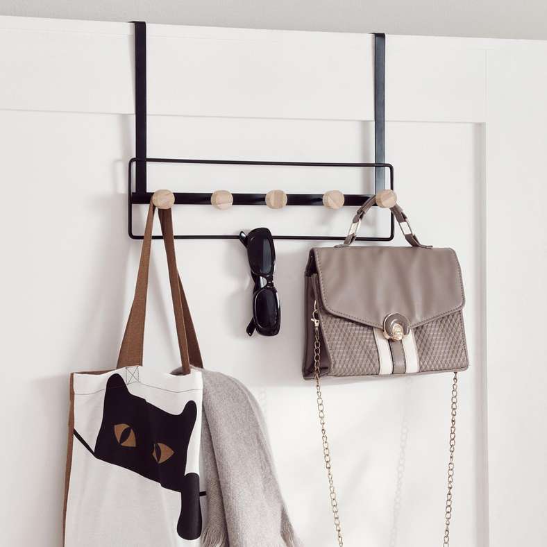 Pan Home Over The Door Hooks - Black - For Home