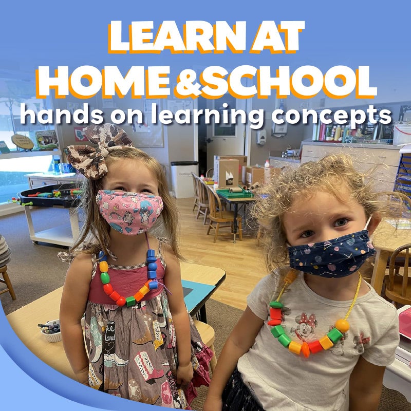 Skoolzy خرز سكولزي للتلبيس 30 قطعة لألعاب مونتيسوري للأطفال من عمر 3 سنوات والحرف اليدوية للأطفال من عمر 2-4 سنوات مع خرز لتعلم الأطفال وأنشطة السفر ومهارات الحركة الدقيقة. - Image 5