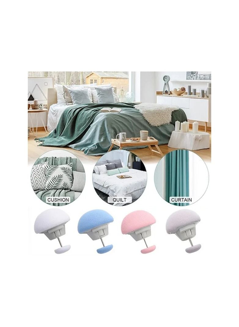 16-Pieces Multifunctional Mushroom Shape Clip,Easy To Unlock BedSheet Quilt Clip,Duvet Cover Fastener Clip,Anti Slip Blanket Buckles Holder,Mix Four Colours  - Image 3