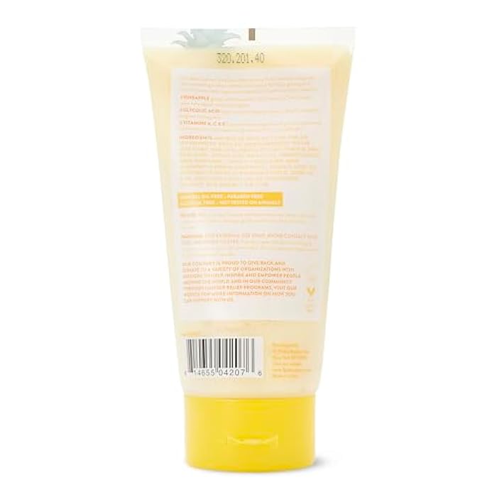 SpaScriptions Fruit Glow Pineapple + Glycolic Acid Brightening Facial Cleanser With Vitamins A, C & E 5 Fl Oz - Image 3