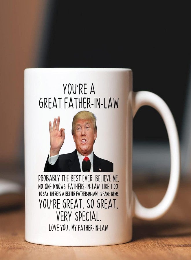 Aurahouse You're A Great Father in Law 11 Oz Coffee Mug, Funny Gifts for Father-in-law Birthday, Fathers Day Present Christmas Gifts Coffee Cup (White) - Image 2