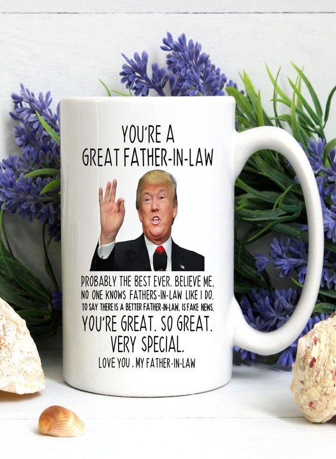 Aurahouse You're A Great Father in Law 11 Oz Coffee Mug, Funny Gifts for Father-in-law Birthday, Fathers Day Present Christmas Gifts Coffee Cup (White) - Image 4
