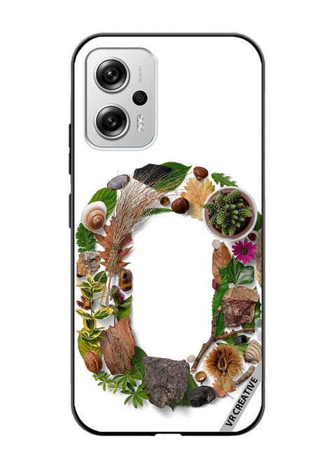 Protective Case Cover For Xiaomi Redmi Note 11T Pro Alphabet O Design Multicolour