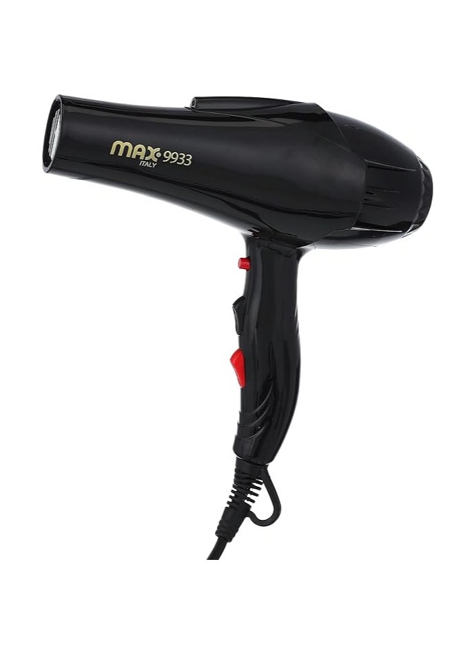 Max - Hair Dryer with Large Store Bag, 3000 Watt, Model 9933 - Image 1