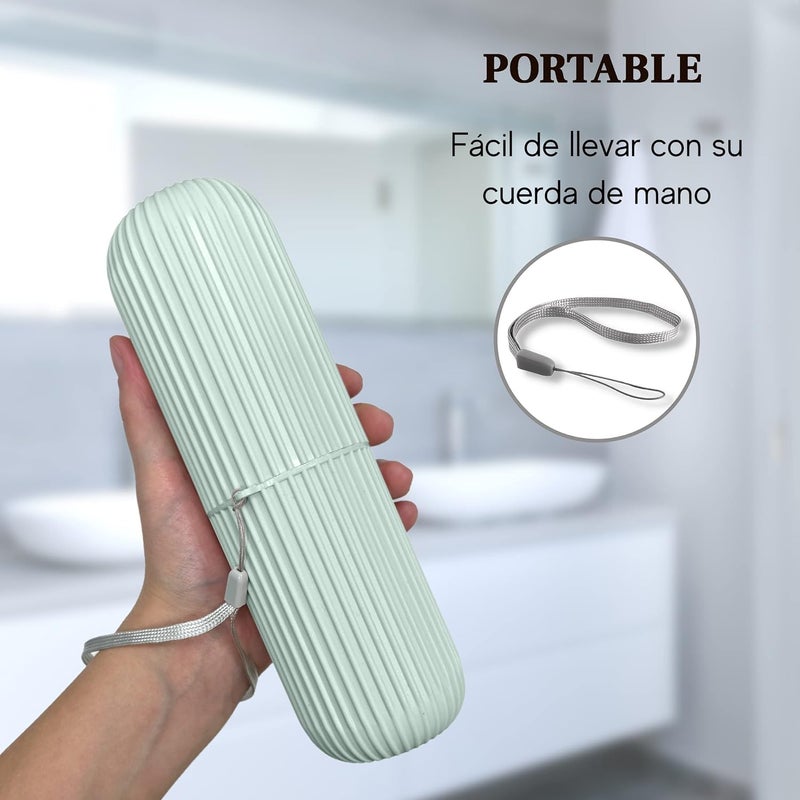 Hebrew Toothbrush Holder Capsule - Multipurpose Storage Holder - Multipurpose Organizer for Bathroom and Travel Use - Capsule Shape Travel Toothbrush Toothpaste Case Holder - Image 2