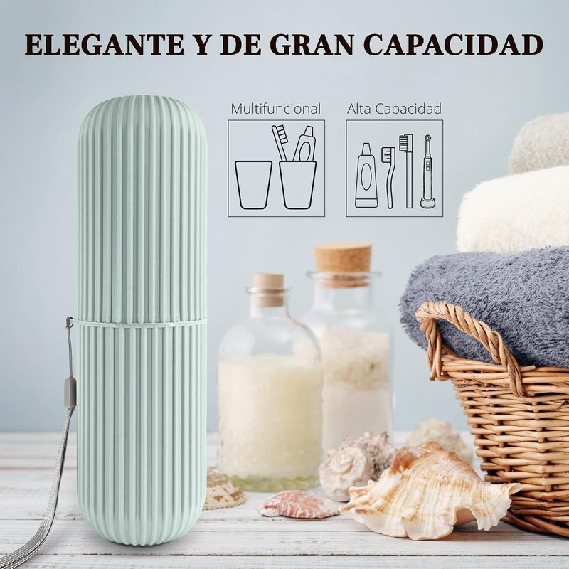 Hebrew Toothbrush Holder Capsule - Multipurpose Storage Holder - Multipurpose Organizer for Bathroom and Travel Use - Capsule Shape Travel Toothbrush Toothpaste Case Holder - Image 4
