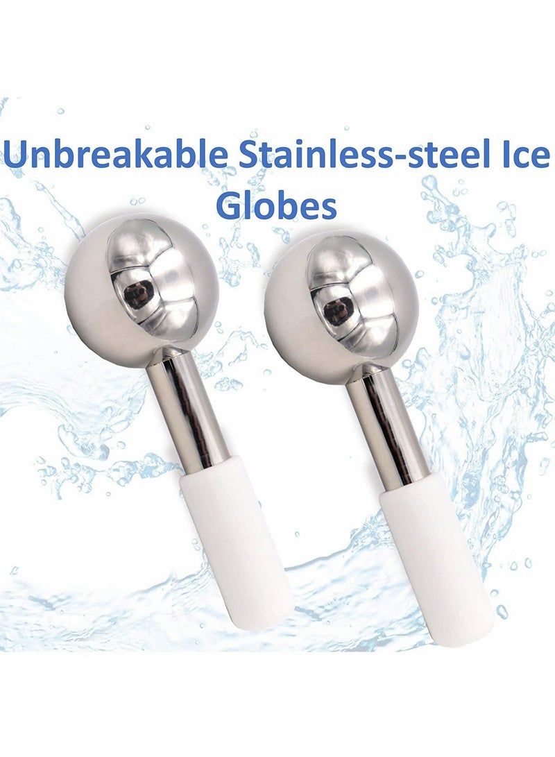 KASTWAVE Ice Globes For Facials, 2 Pcs Face Massager And Ice Roller Globe - Image 3