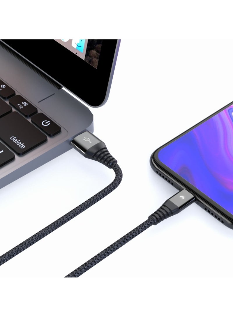 Concretization USB C Cable 1.2M, 60W Braided Power Delivery PD Fast charge Cable USB C to USB C Compatible 16/15/Pro/ Plus/Pro Max, iPad Pro/mini 6, MacBook Pro/Air, Sam sung S24 Ultra, Huawei P60, etc - Image 4