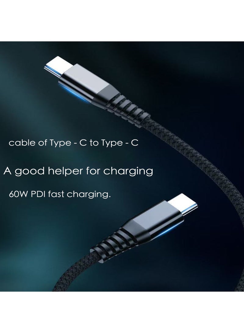 Concretization USB C Cable 1.2M, 60W Braided Power Delivery PD Fast charge Cable USB C to USB C Compatible 16/15/Pro/ Plus/Pro Max, iPad Pro/mini 6, MacBook Pro/Air, Sam sung S24 Ultra, Huawei P60, etc - Image 5