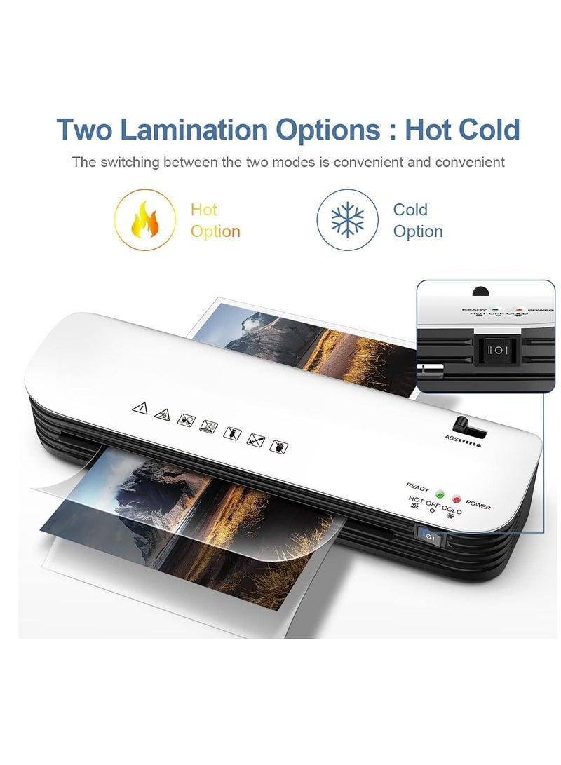 Laminator, A4 Laminator Machine, 4 in 1 Thermal Laminator for Home Office School Use, 9 inches Max Width, Quick Warm-Up, Paper Trimmer, Corner Rounder (15 Laminating Pouches) - Image 5