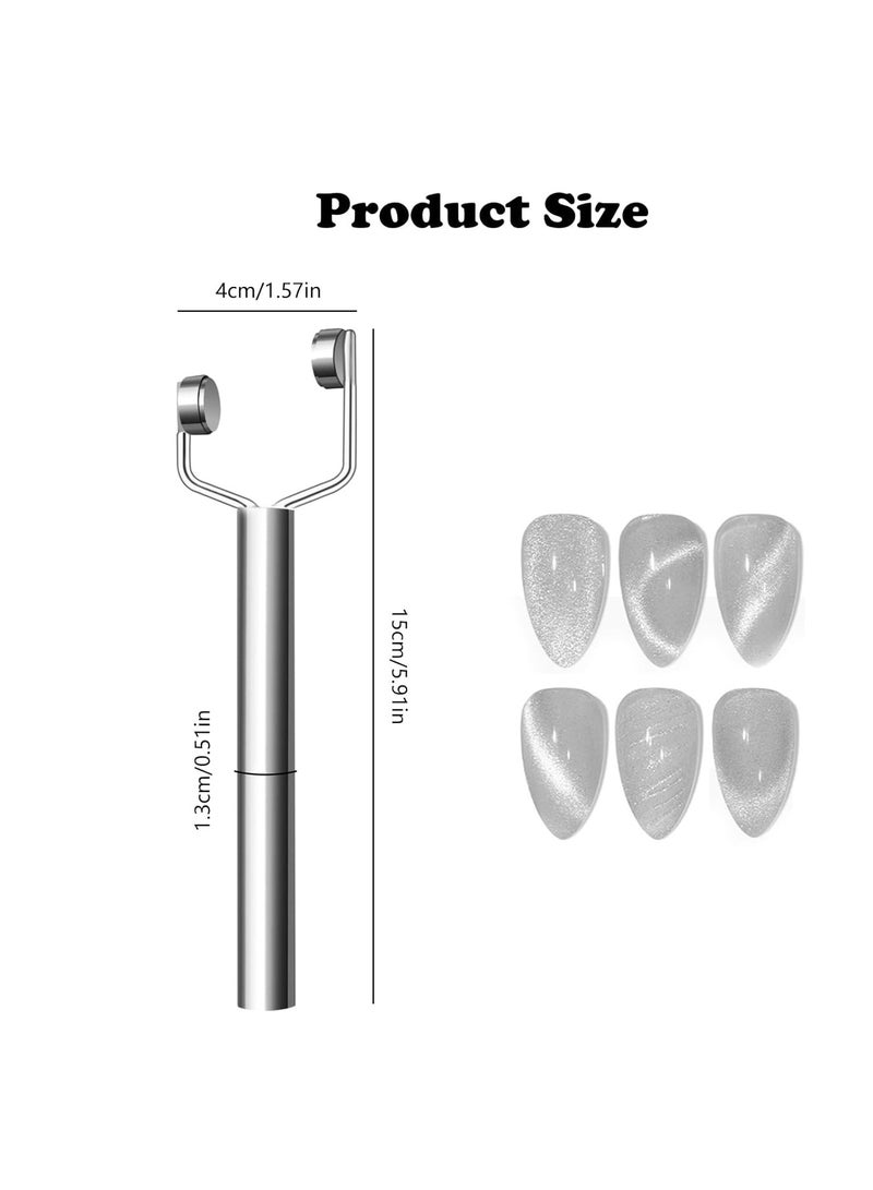 general Nail Magnet Y-Shaped DoubleHeadMagnetic Cat Eye Gel Polish - Image 2