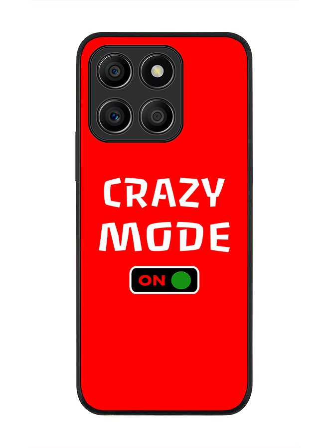 Stylizedd Rugged Black Edge Case for Honor X8b, Slim fit Soft Case Flexible Rubber Edges Anti Drop TPU Gel Thin Cover -  Crazy Mode On - Image 1