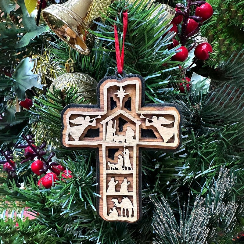Jesuspirit Cross Ornaments for Christmas Tree - Christian Christmas Decor - Religious Christmas Ornaments - Christmas Tree Ornaments - Cross Ornament for Christmas Tree - Nativity Christmas Ornaments - Image 5