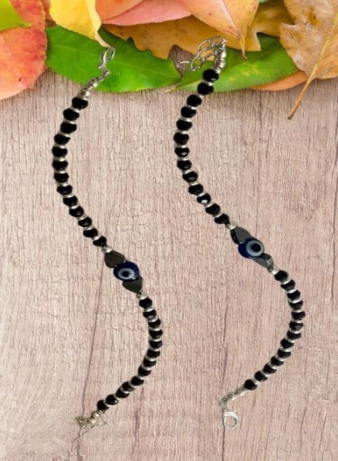 Bhumi Creation Stylish Fancy Collection black anklet Traditonal Alloy Anklet - Image 3